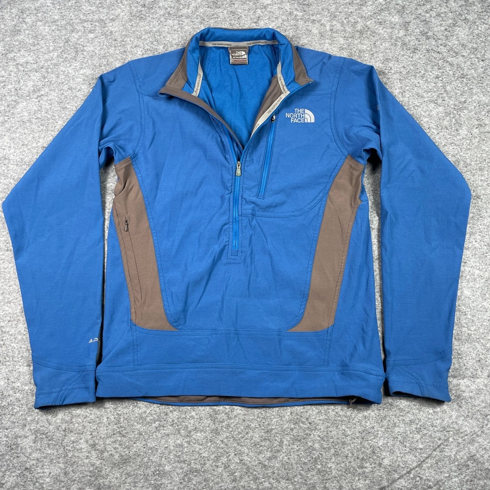 The North Face Pullover Mens M Blue Flight Series Apex Softshell 1/4 Zip
